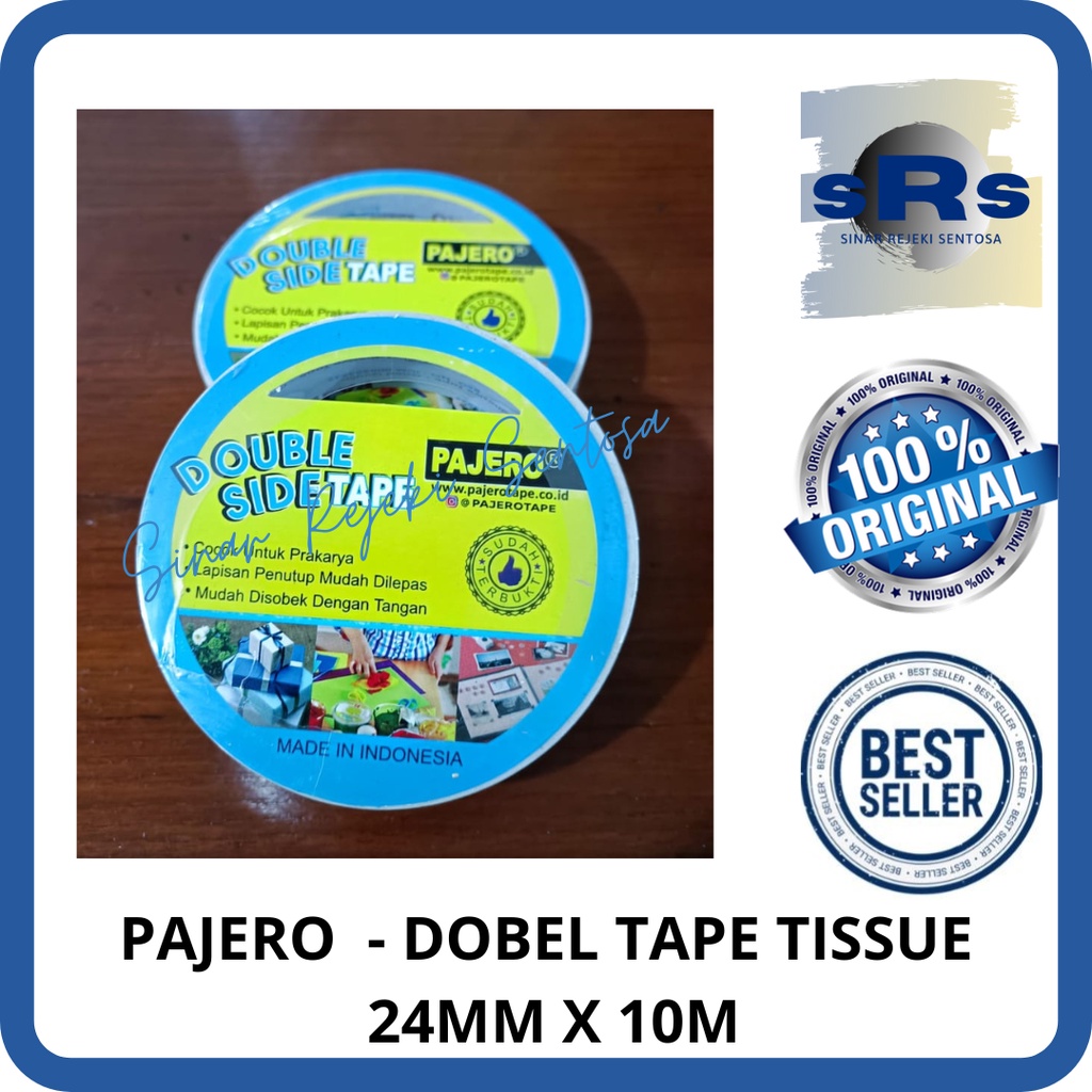 

PAJERO - DOBEL TAPE TISSUE/DOBEL TAPE KERTAS 24MM X 10M