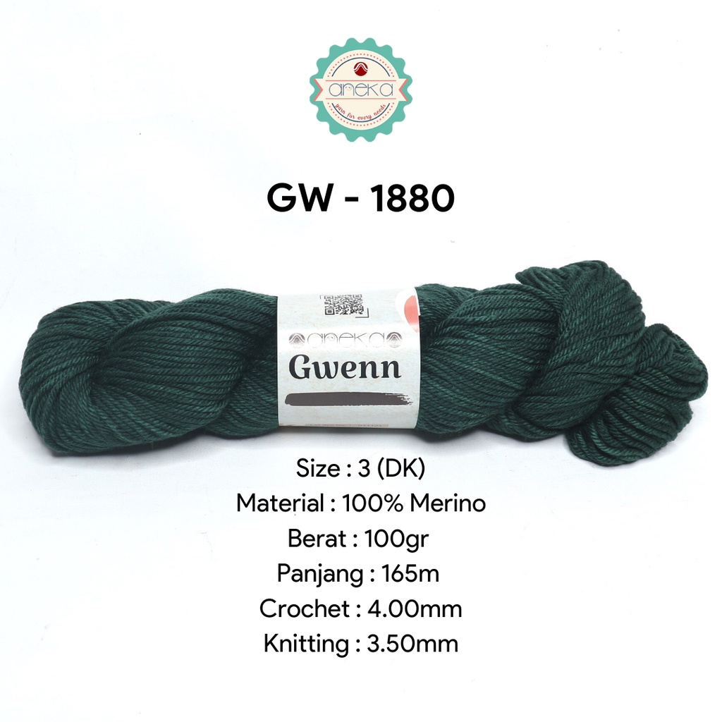 Benang Rajut Gwenn Yarn / Merino - Premium - 1880