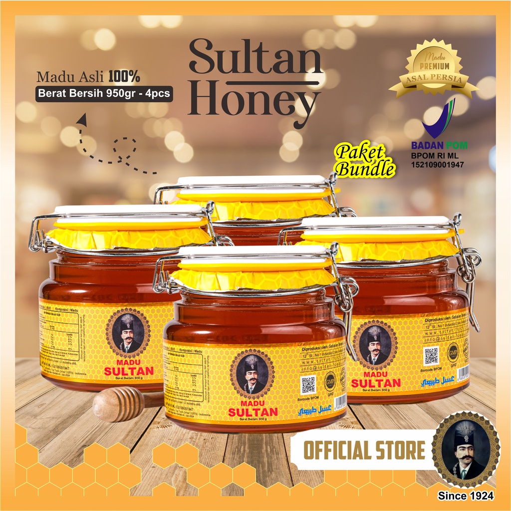 

Sultan - Bundle Madu : 4 x 950 gr / Madu Original Iran / Madu Kawasan Dingin Gunung Sabalan Iran