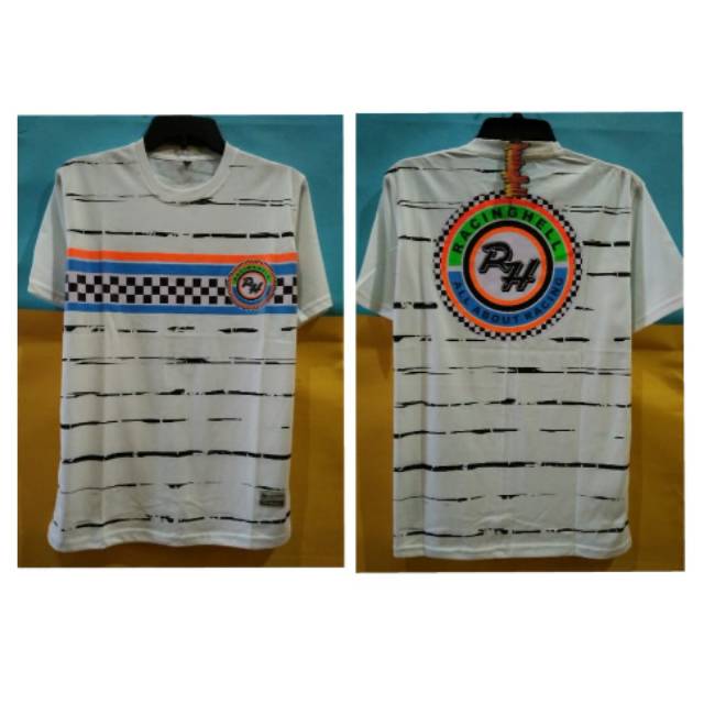 Kaos racing hell putih halus