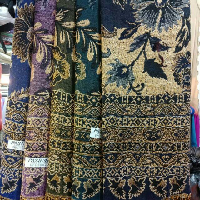Hijab Pashmina Batik l Kerudung Panjang Syal Scarf l Oleh oleh Haji