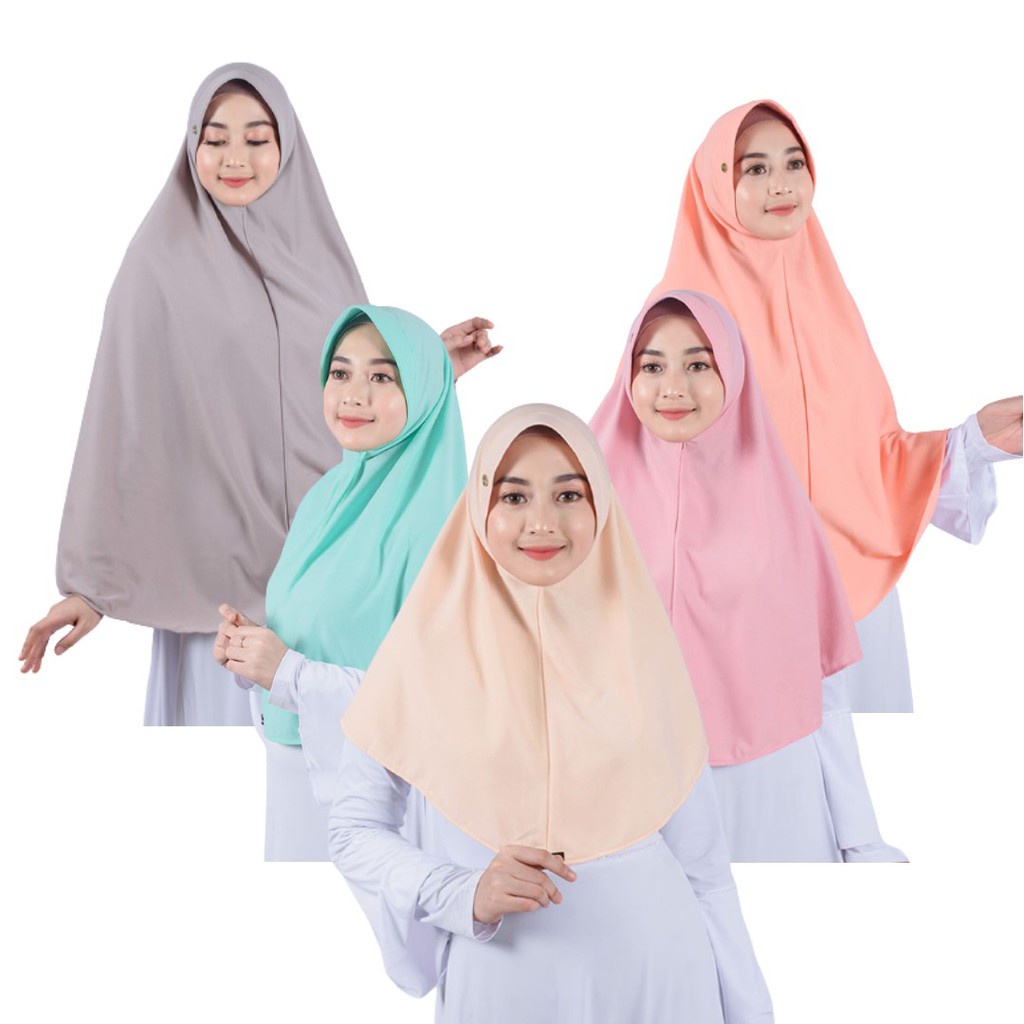 JILBAB VIRAL !!! ASHA Hijab Instan Bergo Kaos | Jilbab Instan Pad Khimar Syar'i Kerudung Instan Kaos Part 1