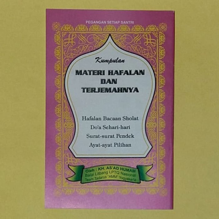 Buku Materi Hafalan (Terjemah) Tka-Tpa