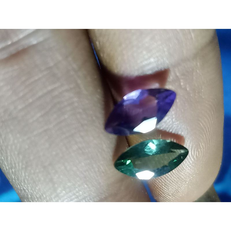 natural kecubung hijau dan ungu