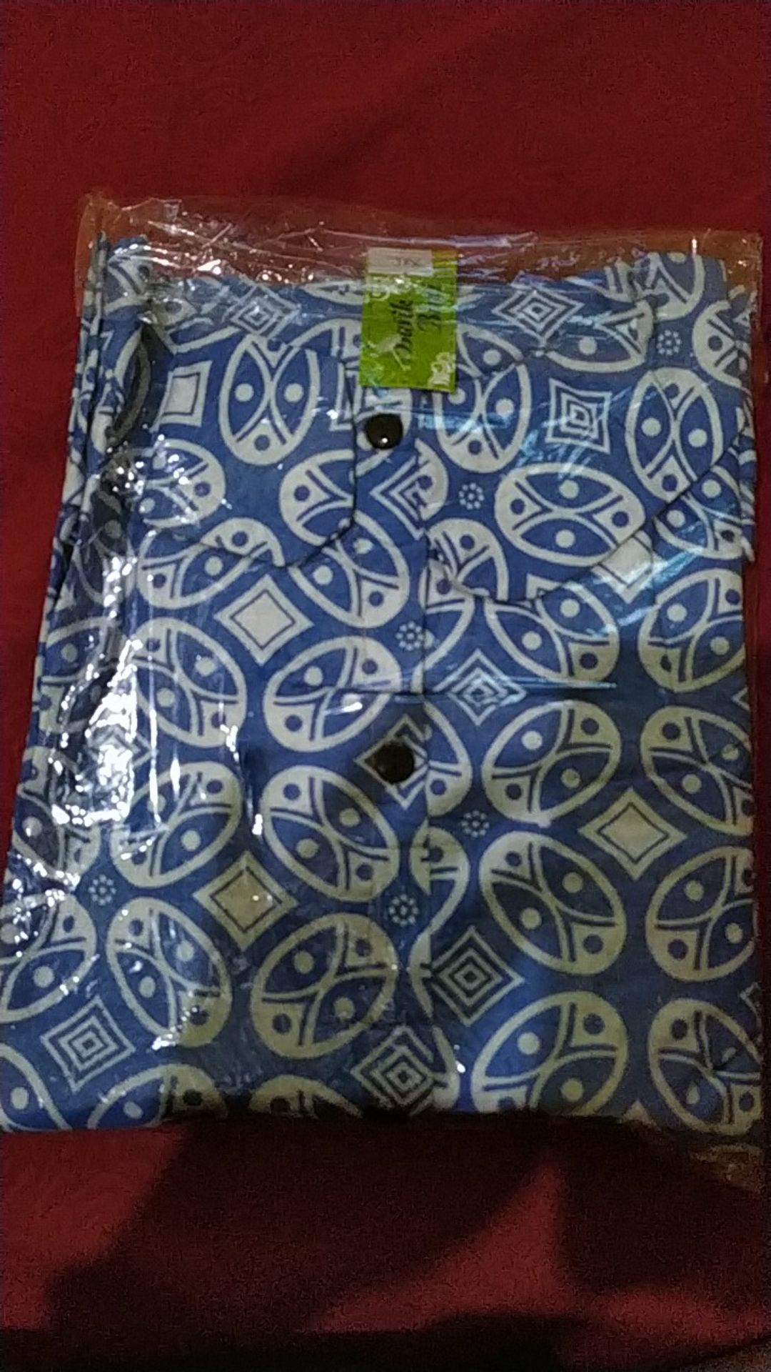 Blouse Batik Anak Perempuan Lengan Panjang Size Xxl Usia 12-13 Tahun