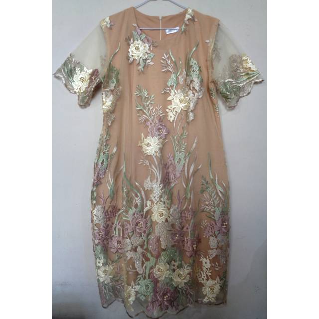 Missnomi Monday 3D Tulle Tile Brown Dress