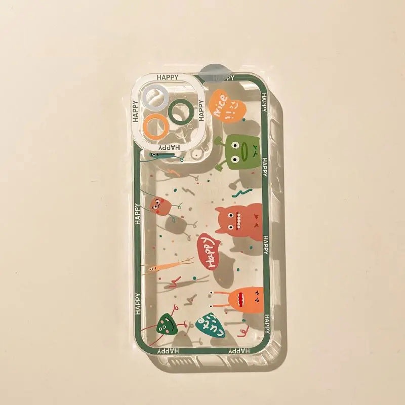 Soft case Silikon Transparan 13pro 13prm Motif Kartun Untuk iphone 11 12pro MAX 7p 8p XS MAX Xr 11 MAX 7se-se20207se-se