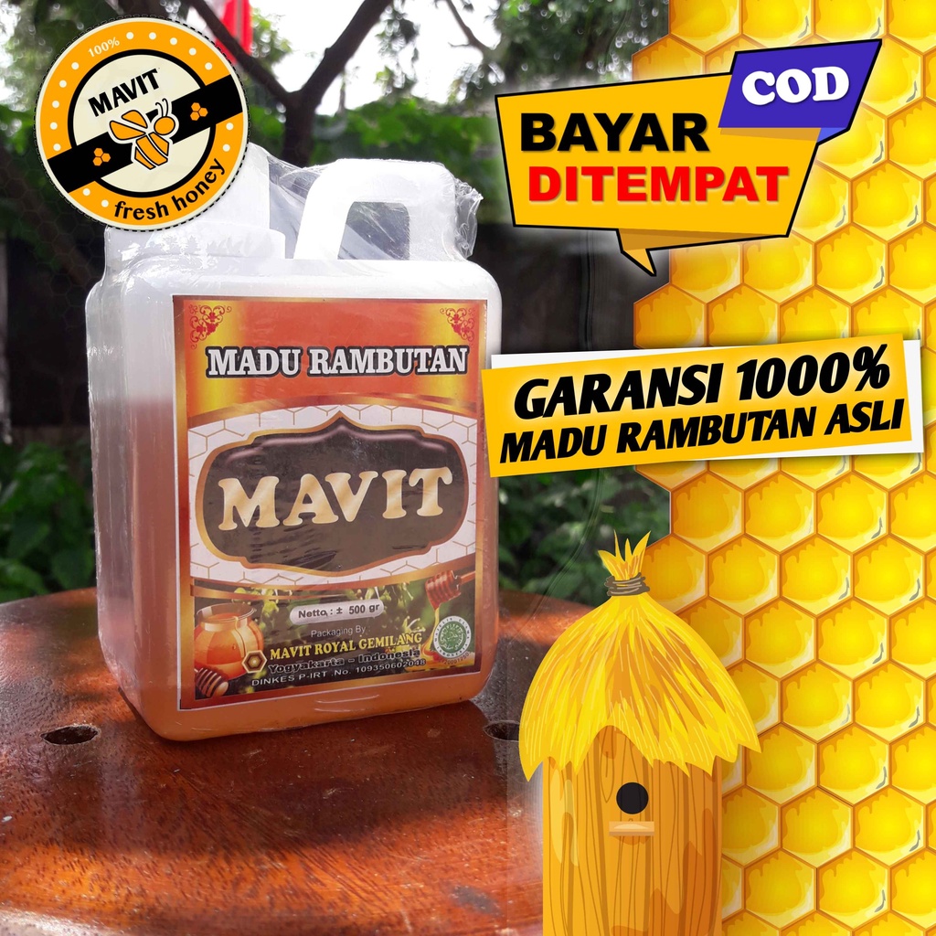 

[ BISA COD & GOSEND ] MAVIT MADU RAMBUTAN 500gr ASLI 100% / Meningkatkan daya tahan tubuh - Sebagai Antioksidan - Melancarkan sistem pencernaan - Sebagai sumber nutrisi - Menambah tenaga - Memelihara kesehatan dan kebugaran tubuh GROSIR & ECERAN