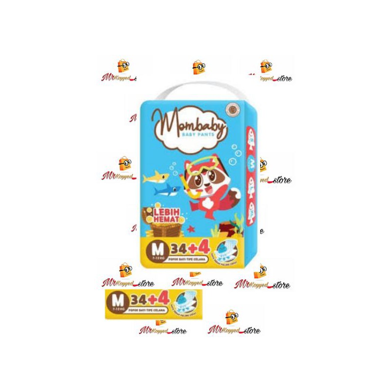 MOMBABY PANTS / Popok bayi celana M 34+4