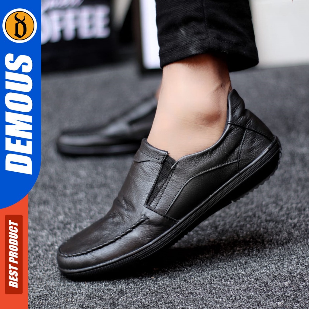 DEMOUS Wilder - Sepatu Casual Pria Slip On Kulit Asli