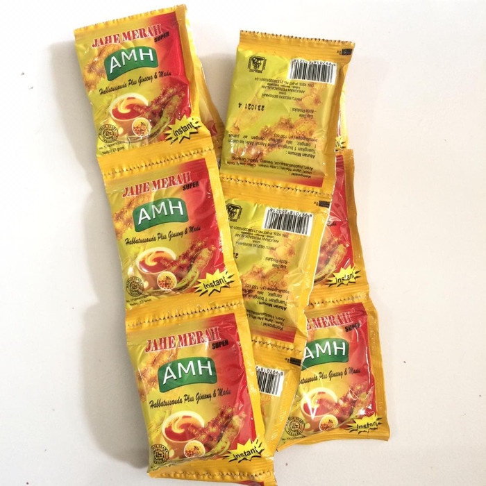 

jahe merah AMH 1 renceng isi 12 scht