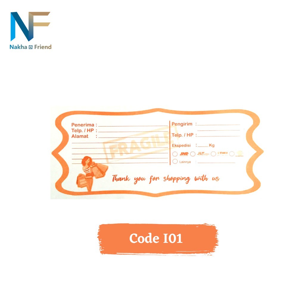 

Label Pengiriman Online Shop Kode I 100Lembar