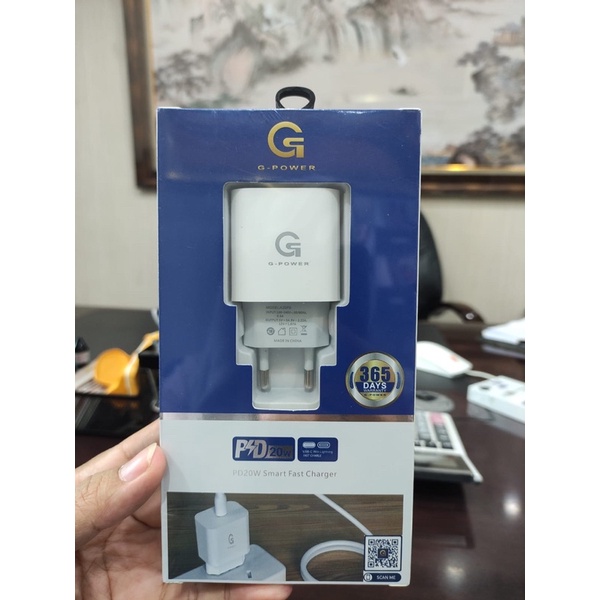 G-Power Kepala Charger A20PD Quick Charger QC 2.4 Type-C 20W PD Fast Charger casan bergaransi