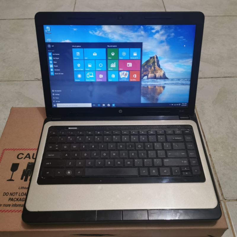 Laptop HP 431, Amd Radeon HD 6310 Graphics, Ram 4 GB Hdd 500 GB, Mulus, Lengkap, Gold