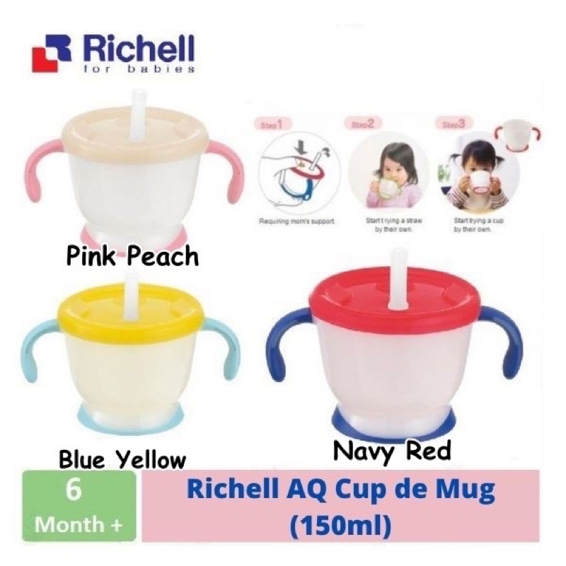 RICHELL AQULEA STRAW TRAINING BOTOL SEDOTAN Bayi - Botol Minum Bayi