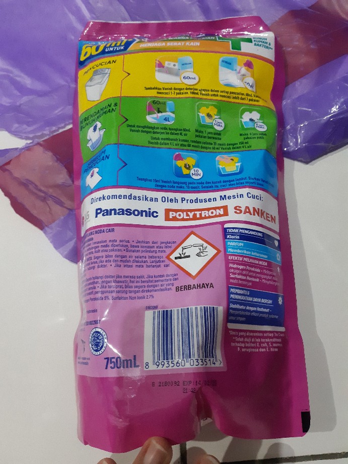 Vanish Cair Refill Botol 750ml 750 Ml 1000ml 1000 Ml