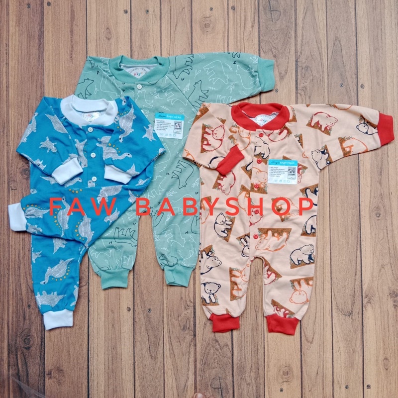 MIYO BAJU KODOK PANJANG Motif size Newborn/ jumper panjang