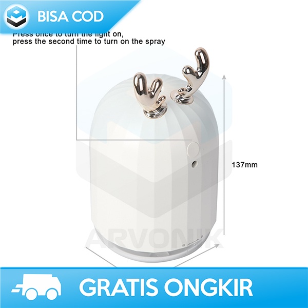 HUMIDIFIER PENGHARUM RUANGAN UDARA AROMATHERAPY DIFFUSER CUTE 220 ML