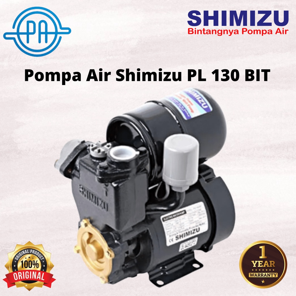 Pompa Air Shimizu Sumur Dangkal PS 130 BIT PS130BIT ASLI SN