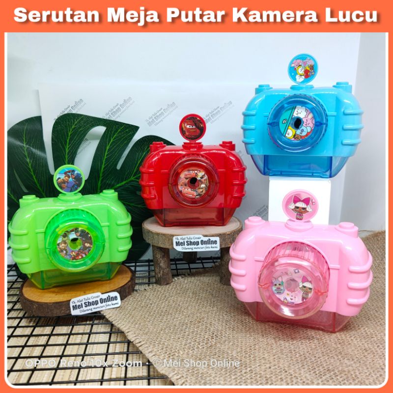 

Serutan / Rautan Meja Putar Karakter Kamera Lucu Unik