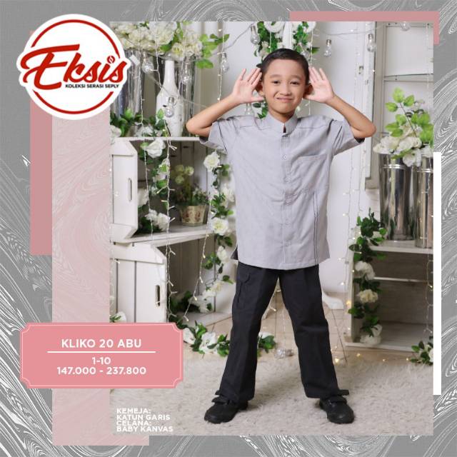 Baju Koko Anak Seply / Kliko 20 Abu