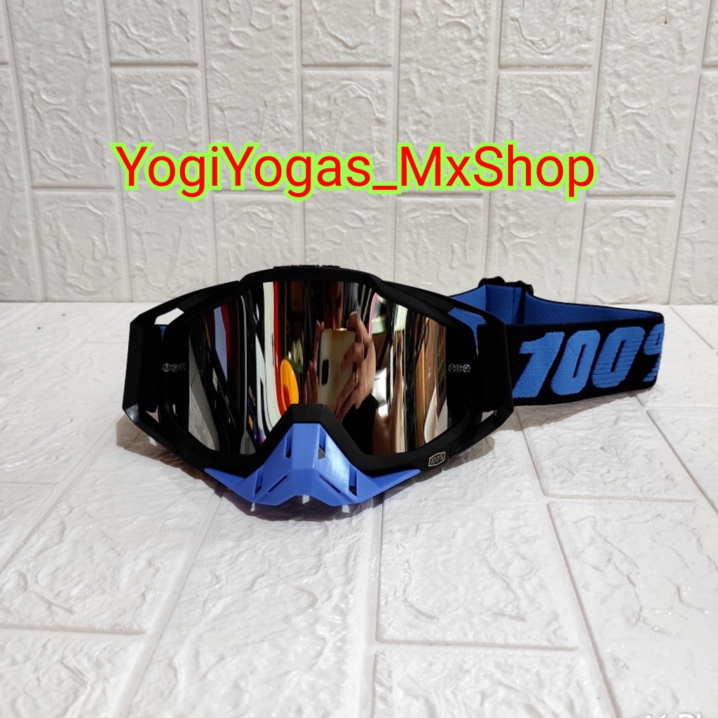 goggle cross trail or supermoto universal  berkendara kacamata helm goggle 100percen import kualitas premium goggle trail offroad bisa onroad berkualitas KODE 003