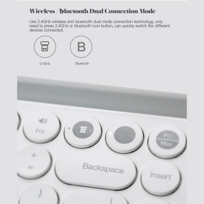 MIIIW 104 Keys Keyboard Dual Mode Wireless