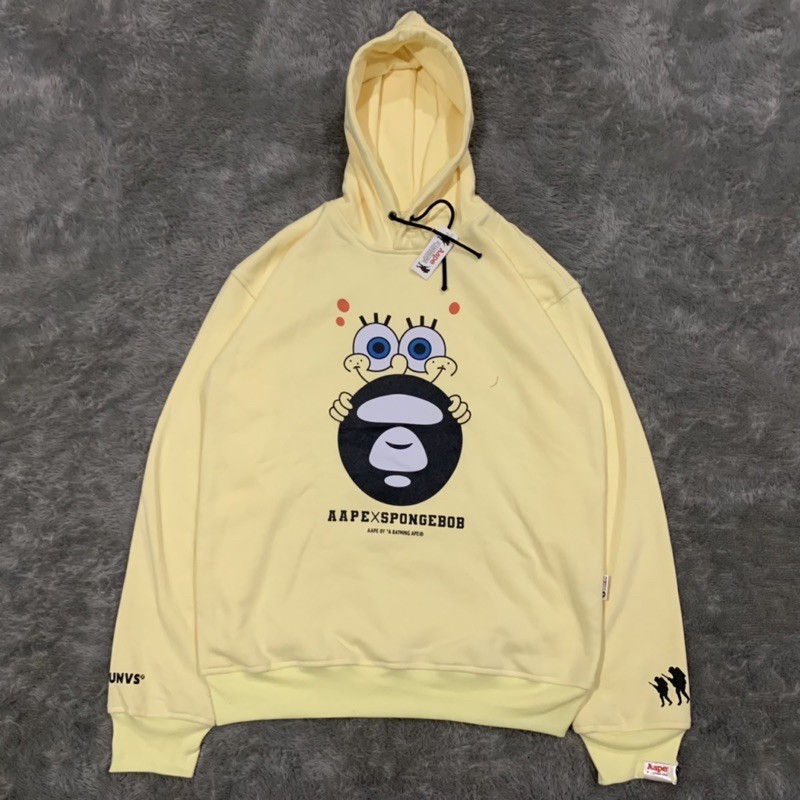 Sweater Hoodie Bape Aape Spongebob Fulltag &amp; lebel