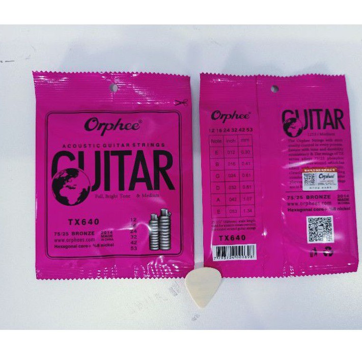 senar gitar Orphee TX640 senar gitar Orphee akustik 012 original