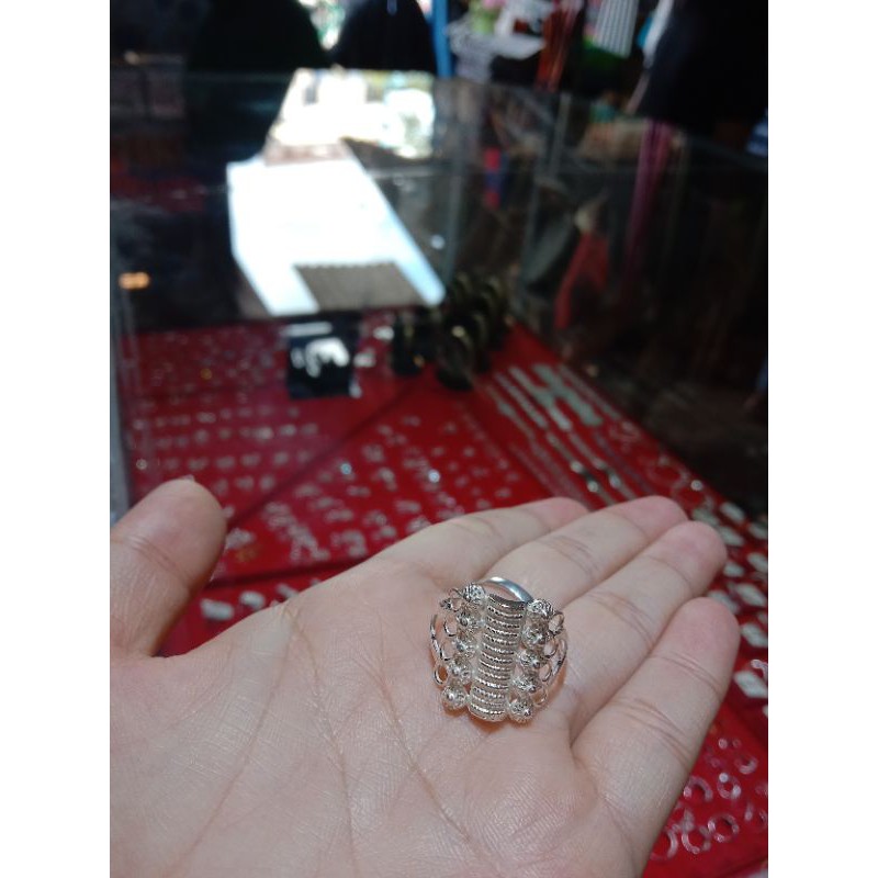 Cincin perak motif  dewasa perak murni 99