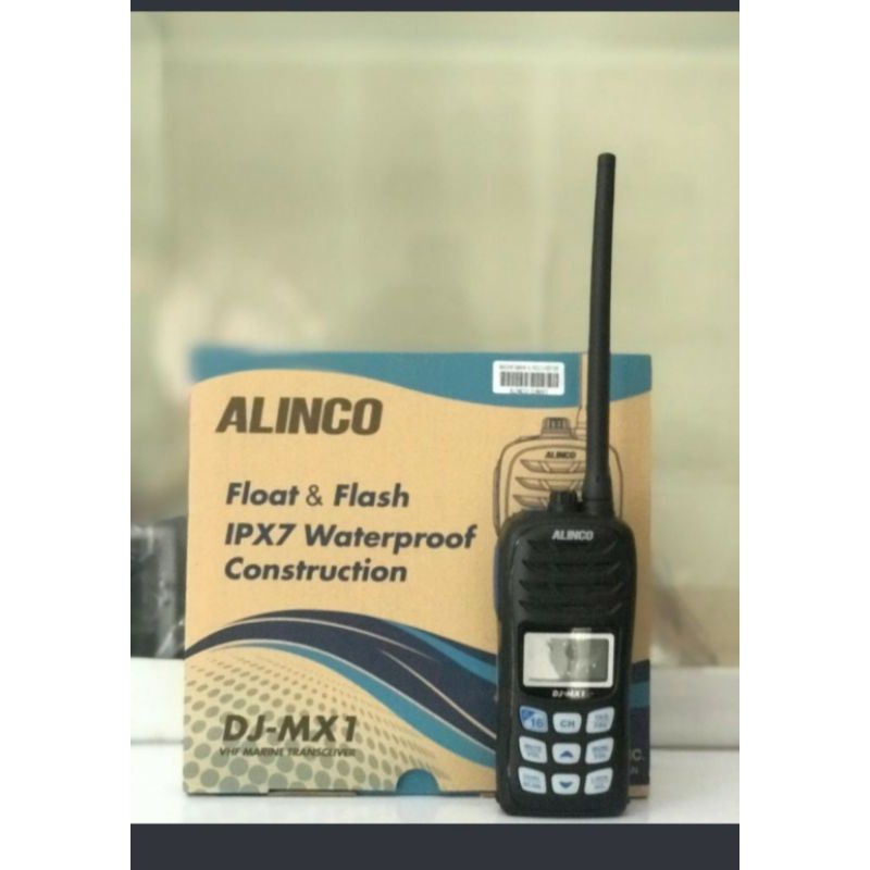 Alinco DJ-MX1 HT Marine VHF Ori Garansi Waterproof 5W DJMX1 kapal Laut Marine