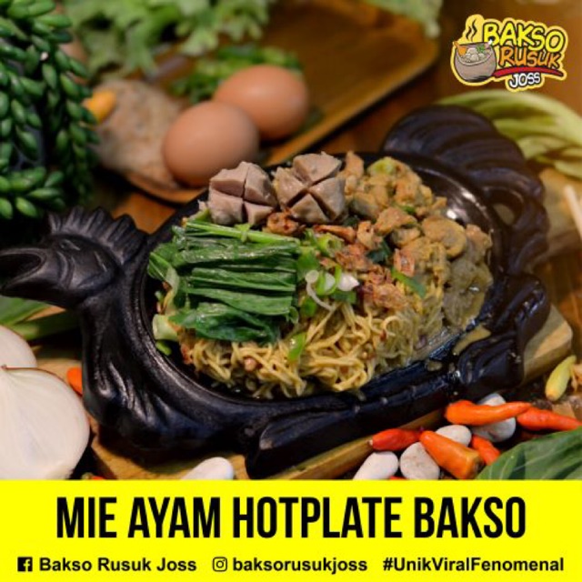 

Mie ayam hotplate bakso