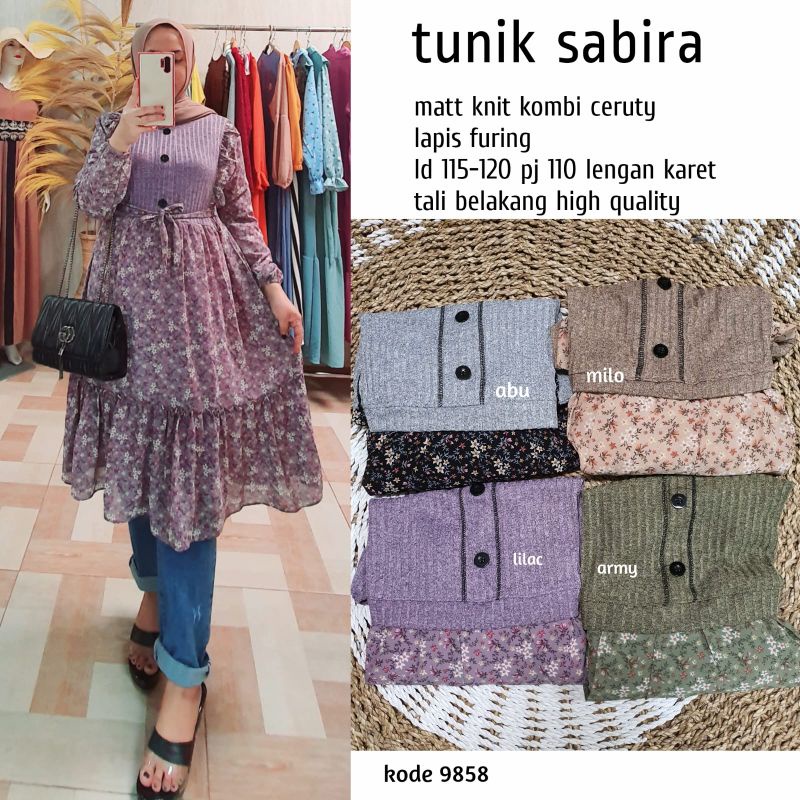 tunik jumbo/ tunik sabira/ tunik rajut/ tunik ceruty