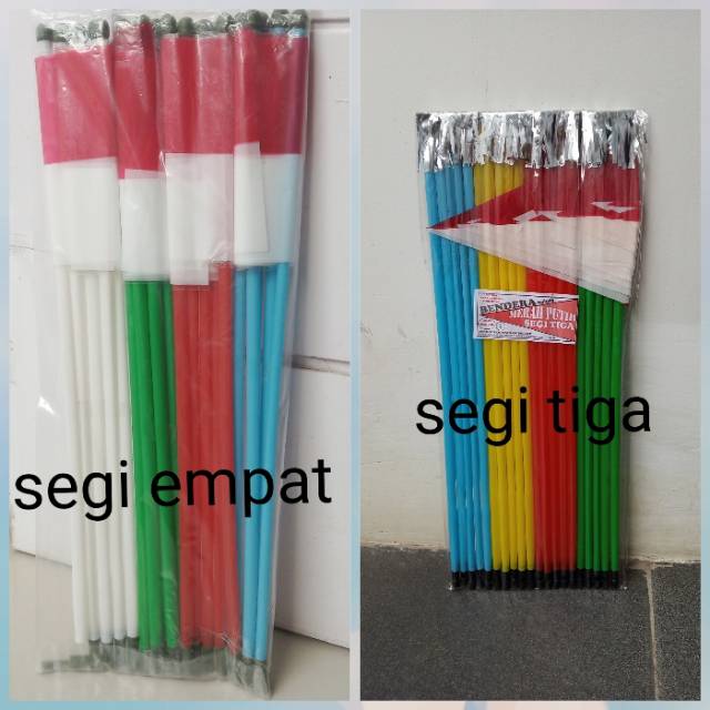 Isi 20 stick bendera merah putih + peluit