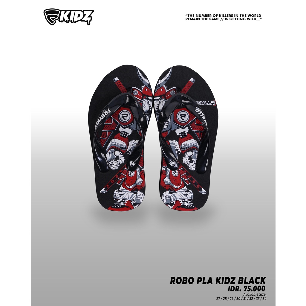 SANDAL ANAK-ANAK FRIDAY KILER | ROBO PLA KIDS BLACK