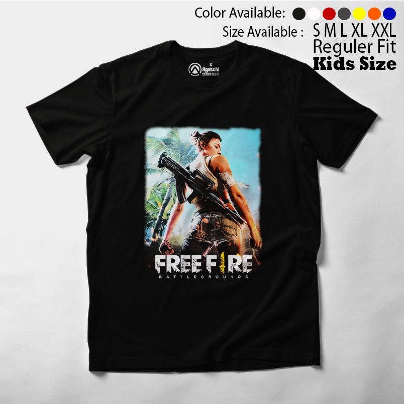 Baju Kaos Atasan Anak Laki-laki Gamers FF Free Fire Evos Aura Bigetron Alter Ego Onic