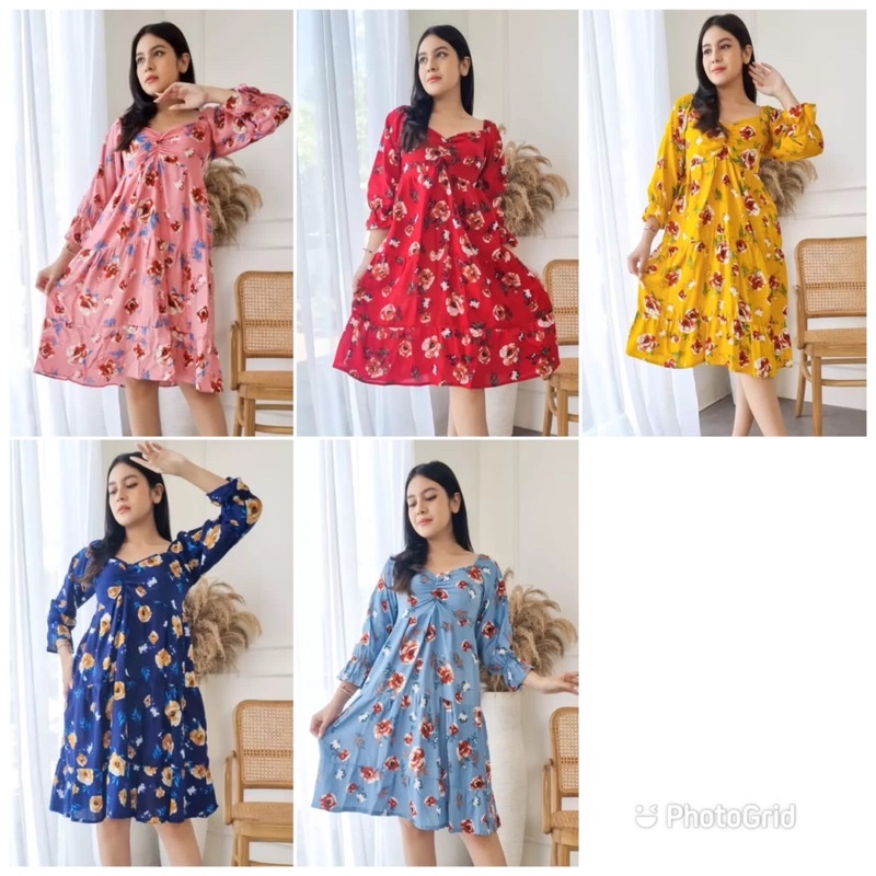 Daster Fuji Galica Daster Kerut Bali Dress Kerut