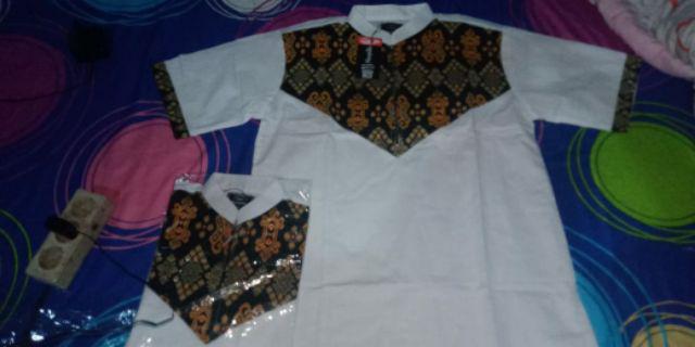 Baju Koko Couple Koko Batik Putih Bersih  Koko Ayah Anak Koko Couple Koko Murah Koko Songket
