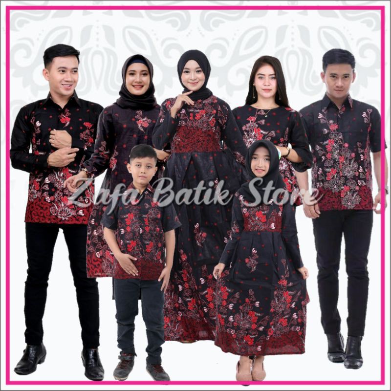 Flash Sale Batik Couple Keluarga Sania Ruffle Ori Ndoro Jowi Dnt Sakura Merah JlYQwEbfaDzy1R