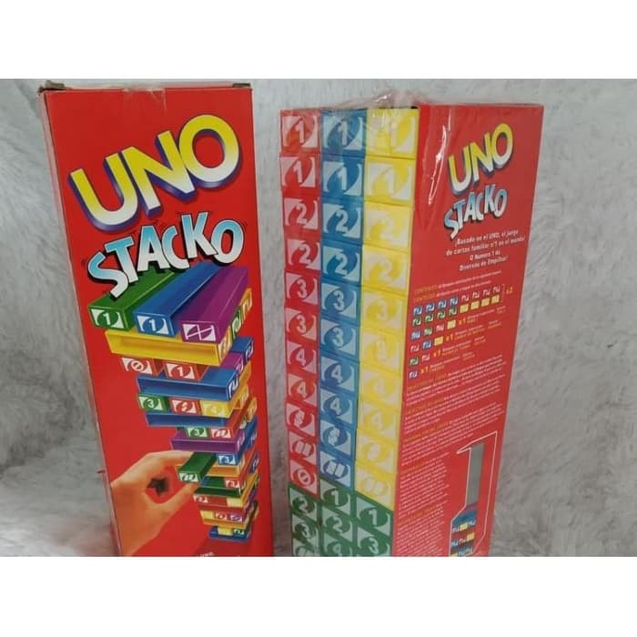 Uno Stacko / Mainan Balok Susun Tower Stacko / Board Games Uno Stacko