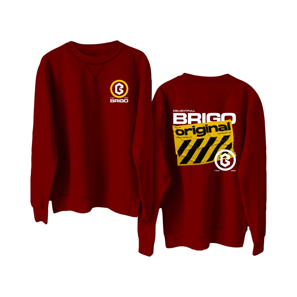 Sweater Crewneck BRIGO Delight Full Sablon DTF Fleece Cotton II BRIGO Basic Sweatshirt  Delight Full II Cotton M-XXL (Pria &amp; Wanita) Free stiker&amp;Gantungan Kunci