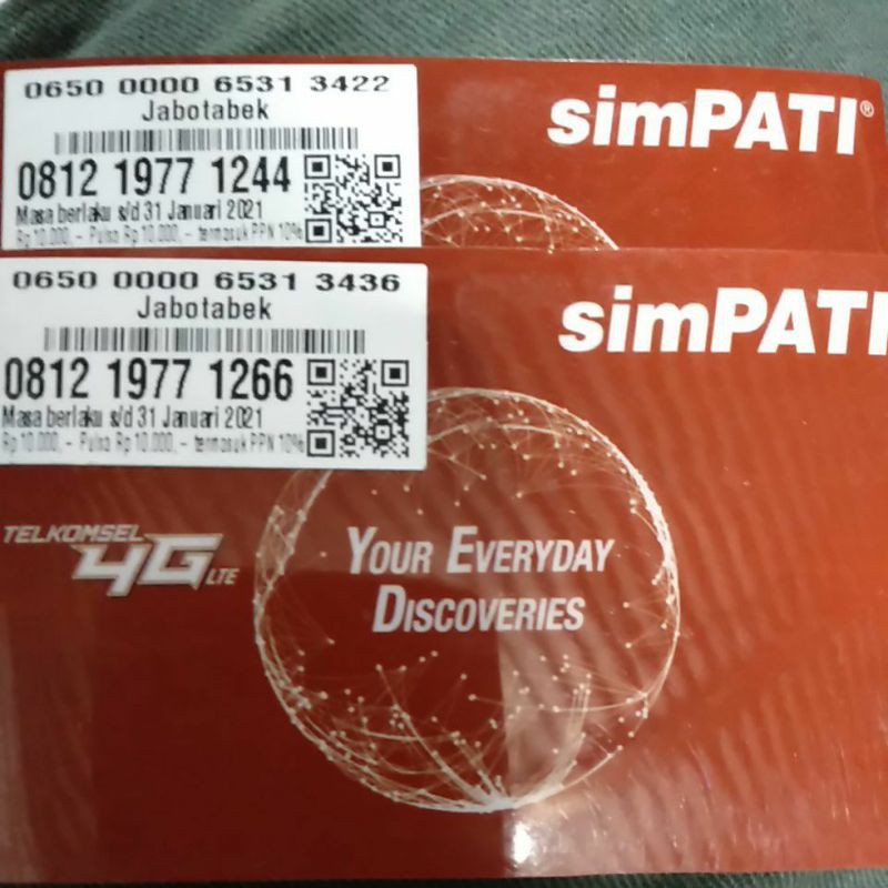 Nomor Cantik simpati urut