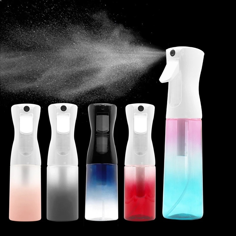 300ml Gradient Color Empty Refillable Spray Bottle / High Pressure Continued Exquisite Atomization Plastic Bottles / Traveling and Outgoing Portable Container