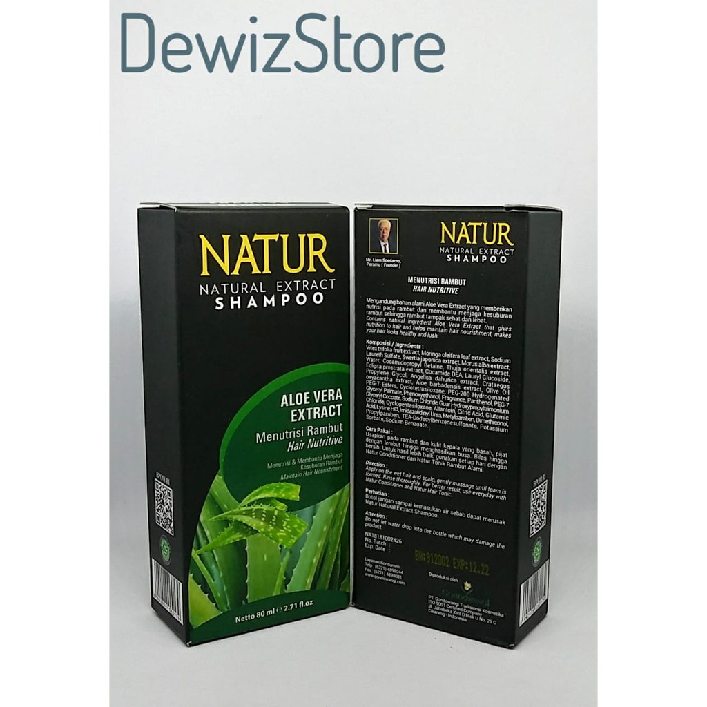 NATUR SHAMPOO VARIAN GINSENG EXTRACT &amp; ALOE VERA EXTRACT - 80ML