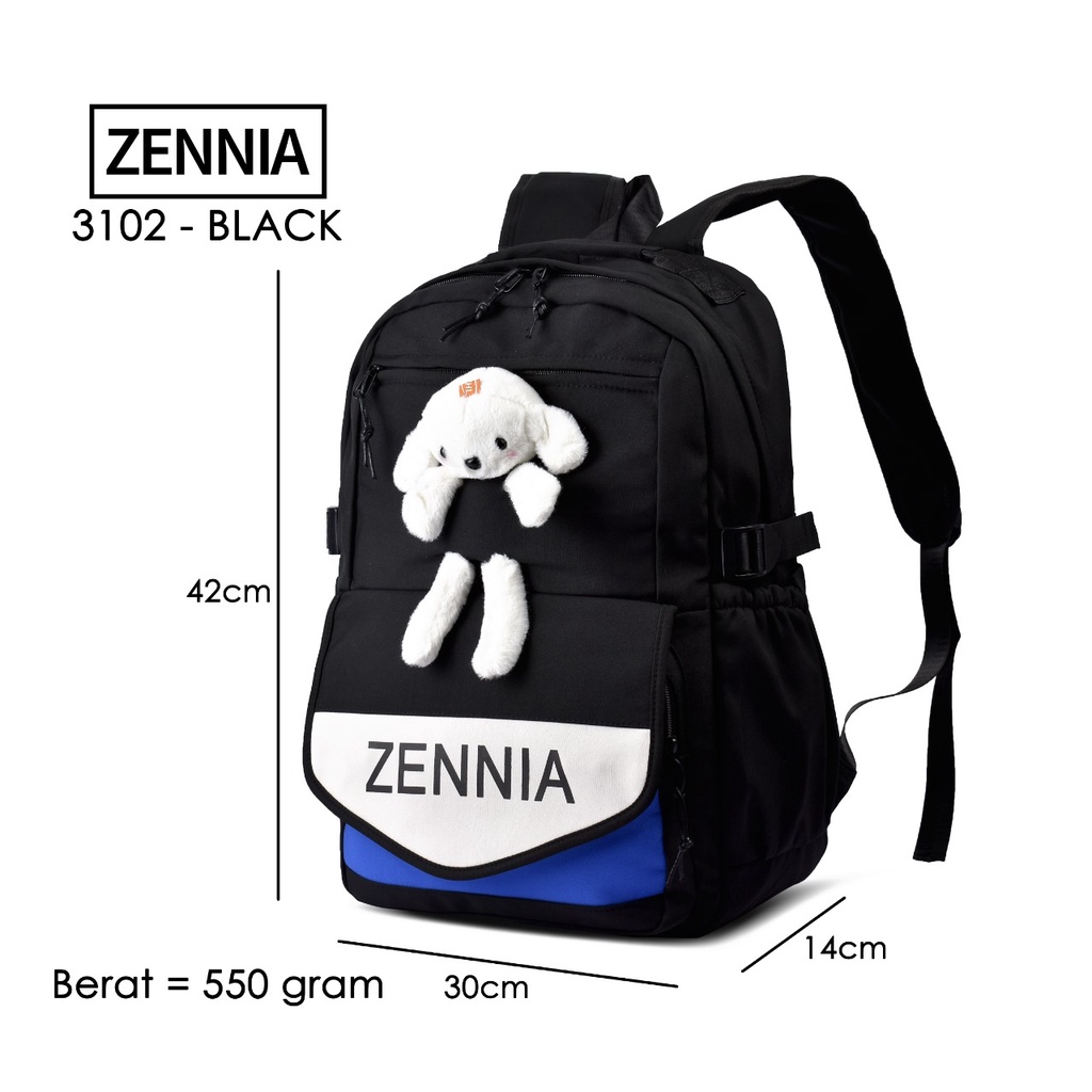 Tas Ransel Sekolah Wanita Zennia 3102 Tas Fashion Boneka Tas Perempuan