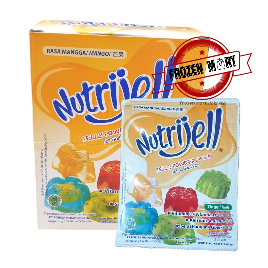 NUTRIJELL Mangga / Agar Agar Instant / Konnyaku Jelly Powder 15 Gr / Nutrijell Jelly Powder