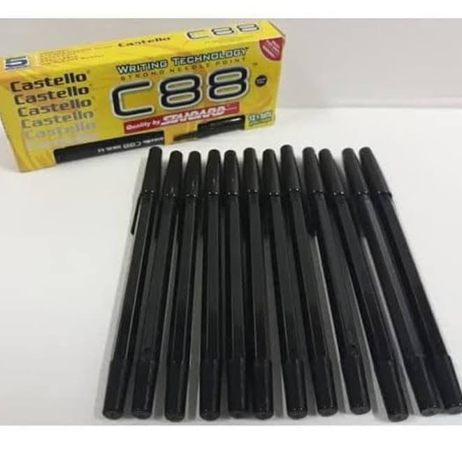 

(Z8O4) PULPEN STANDARD AE7 HITAM ISI 12 PCS/PEN STANDARD CASTELLO C88 //Stok@banyak