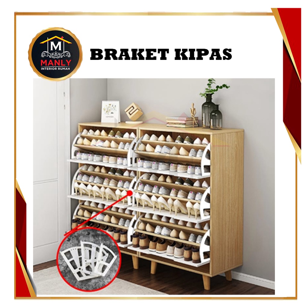 Bracket Fitting Lipat / Bracket Rak Sepatu Lipat / Rak Sepatu Kipas, Rak Sepatu Putar,