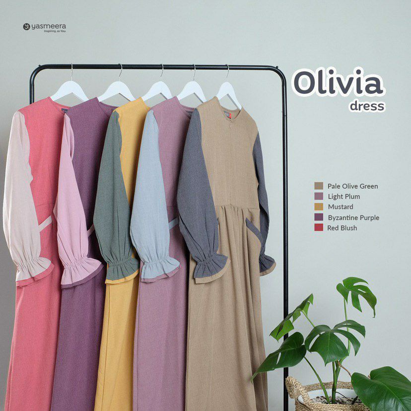 GAMIS/DRESS OLIVIA BAHAN SUPERNOVA BUSUI SYARI BY YASMEERA