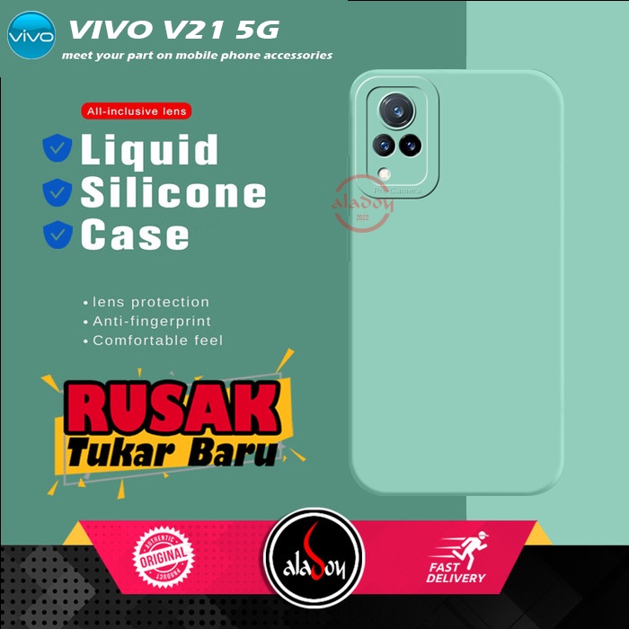 Soft Case Vivo V21 5G Case Liquid Silicone Pro Camera Premium Casing